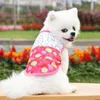 Vestuário de cachorro dos desenhos animados roupas de frutas para pequeno verão bonito pet colete pomeranian cachorrinho casual