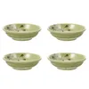 Plates 4 Pcs Saucer Dipping Dish Restaurant Bowls El Appetizer Server Pot Printing Vinegar Holder Melamine Seasoning Decorative