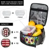 smiling Pit Bull In White Insulated Lunch Tote Bag Day Of The Dead Pitbull Skull Dog Terrier Portable Thermal Cooler Bento Box O4KV#