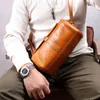 aetoo Retro Crazy Horse leather men's bag, cowhide motorcycle bag, pillow cylinder bag, leather casual shoulder bag k70z#