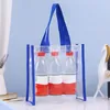 Storage Bags Women Clear PVC Tote Lightweight Plastic With Handbag Waterproof Shopping Transparent Handle Shoulder K6L6