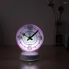 Horloges de table 3D Night Light LED Lampe rechargeable Creative Fruit Réveil Amour TimeClock Décoration de la maison