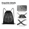 Винтажный рюкзак Route 66 со знаком шнурка, спортивная спортивная сумка для женщин и мужчин, американский дорожный тренировочный рюкзак H3JP #