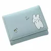 Kvinnor Korta söta små plånböcker Student Triple Fold Card Holder Girl ID Bag Card Holder Coin Purse Ladies Wallet Carto Bags 44W1#