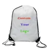 Sac à cordon Logo personnalisé sac à dos léger Portable sac à cordon voyage Sport randonnée en plein air sac de rangement tissu Oxford 15O8 #