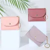 Envelope Card Bag Simple Fi Classic Coin Purse Women Mini Change Purse Keychain Wallet Pu Leather Card Holder Pouch 280B#