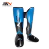 Bn 1 par MMA Boxing Muay Thai Shin Guards Kickboxing Leg Support Shield Equipment Karate Ankel Foot Protection DEO 240322