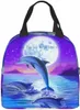 Dolphin Lunchbox für Kinder, Jungen und Mädchen, wiederverwendbare Lunch-Tragetaschen, perfekt für Schule/Cam/Wandern/Picknick/Strand/Reisen Z7C1#