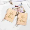 Fournitures de fête 2 pièces livre de vœux son et ses livrets de mariage papier Kraft brun créatif pour Journal cadeau de fiançailles