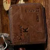 kavis Genuine Leather Men's Wallet Vintage Busin Mini Short Purse Rfid Blocking Card Holder for Women with Hasp Coin Pocket n8hN#