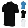 T-shirt da uomo Camicia sportiva ad asciugatura rapida Slim Fit Colletto rovesciato T-shirt estiva Morbida e traspirante Top casual da lavoro per ufficio corto