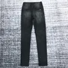 FALECTION MENS 24ss Высококачественные джинсы amirimike бандана с нашивкой ПЕЙСЛИ Потертые мотоциклетные байкерские джинсы Модные джинсовые брюки плотника