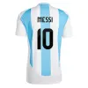 Fußballtrikots Argentina 3 Star Messis 24 25 Fans Spieler Version Allister Dybala di Maria Martinez de Paul Maradona Kinderkinder Kit Männer Frauen Fußballhemd
