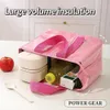 5色のポータブルサーマルランチボックスバッグ女性用食品保管ハンドバッグ旅行ピクニックポーチ断熱クーラーベントバッグx8oo＃