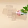 100pcs ABC Clear PVC Boîtes transparentes pour les bijoux Boîte d'emballage Boîte de mariage Candy Chriarsmas Boîte cadeau en plastique Boîtes de rangement en plastique 2 côtés