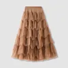 Skirts Suspender Skirt Women Women's Fashion A Line Pleated Long Tutu Ruffle Mesh Vintage Skirted Bathing Suits For