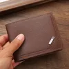 vintage PU Leather Wallet Minimalist Purse For Men Mey Change Pouch Credit Card Holder Man Birthday Gifts x3bJ#