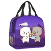 divertente Cooking Master Goma Borsa da pranzo isolata per le donne Resuable Mochi Cat Cooler Lunch Box termico Bambini in età scolare u8Ah #