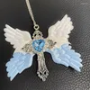 Pendant Necklaces Vintage Collar Chain Crucifix Necklace Elegant Angel Wing Neckchain Gift