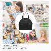 gótico preto crânio da isolado almoço saco unissex lancheira com alça de ombro destacável reutilizável térmica cooler tote bag g0Wu #