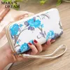 mara's Dream 2020 Women's Wallet Rose Print Wallet Fi Handbags Wild Double Zipper Clutch Bag Multi-card Women Bag Purse O7e6#