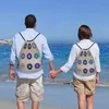 Blue Shades of Evil Eye Drawring Backpack Women Men Men Sport Gym Sackpack Foldable Shop Bag Sack I2LA#