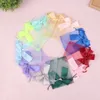 Sac-cadeaux d'organza 10pcs Transparent à cordon de bijoux de bijoux de bijoux de boucles d'oreille Party Candy Sac avec Ribb Y44X #