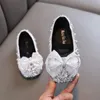 Prinzessin Mädchen Schuhe Strass Lederschuhe Kinder Pailletten Spitze Schleife Hochzeitskleid Schuhe Kinder Prinzessin Tanz Flache Absätze 240318