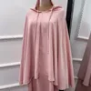 Vêtements ethniques Ramadan Musulman Abaya Khimar Prière Vêtement Eid Robe à capuche Burqa Robes Islam Arabe Overhead Set Robe modeste Robes