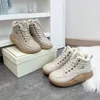 Casual Schoenen 2024 Dames Klassiek Kaki Beige Sport Winter Pluche Comfortabel Warm Ronde Neus Koreaanse Stijl QB528