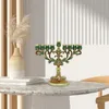 Ljushållare Hanukkah Menorah 9 grenar hållare metall rund bas avsmalnande för öppen spisfestival mantel matsal dekor