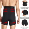 Men mage kontroll shorts body shaper compression hög midja tränare magen mage kontroll bantning forma boxare underkläder fajas 240327