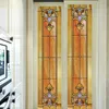 ウィンドウステッカーカスタムサイズステンドグラスフィルムフロストプライバシー静的キングレトロプレーリーマットドアステッカーバスルームオフィスの家の装飾