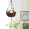 Dekorativa blommor Simulerade Rose Coconut Palm Hanging Basket Wall Fake Outdoor Plants Decoration Artificial