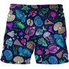 Men's Shorts Summer Abstract Pattern 3D Board Printed Beach Casual Sports Pants Swimsuit