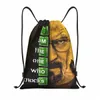 Personnalisé Breaking Bad Je suis celui qui frappe Sac à cordon Hommes Femmes Léger Walter White Sports Gym Sac à dos de rangement j76j #