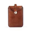 vertical Style ID Badge Holder For Work Genuine Leather Student Identity Bus Card Case Retractable Lanyard Tag Bag I1da#