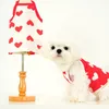 Vêtements pour chiens Gilet Chiens Imprimer Vêtements en coton Mignon Coeur rouge Chiot d'été Petit T-shirt respirant Chihuahua Maltais Teddy