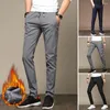 Pantaloni da uomo Marchio di abbigliamento invernale caldo pile di cotone lavoro d'affari Corea pantaloni cargo floccati casual uomo taglie forti36