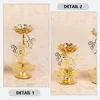 Candle Holders 2 Pcs Candlestick Lamp Socket Butter Holder Desktop Decor Ghee Lotus Alloy Tea Light Decorative Delicate