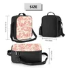 Toile de Jouy French Motif Thermal Insulated Lunch Bag Flora Lunch Ctainer for Work School Travel Multifuncti Bento Food Box f9xe＃