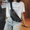 Jierotyx sac de taille en cuir femmes marque de luxe taille Fanny Packs ceinture sac poitrine sac à main couleur noire Sexy Rivets Punk gothique V5S0 #