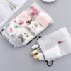 women Transparent Drawstring Cosmetic Bag Clear Waterproof Makeup Bag Travel Organizer Bags Clothes Storage Toiletry W Pouch x25b#