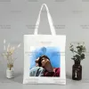 Позвоните мне по имени Timothee Chalamet Korea Ulzzang Shopper Supper Print Print Canvas Tote Magbags Women Bag Harajuku Сумки для плеча K50T#