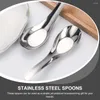 Spoons 2 Pcs Tablespoon Soup Large Coffee Stainless Steel Rice Ladle Flat Decorate