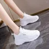 Sıradan Ayakkabı ComeMore Beyaz Sporları Satışta Kadınlar 2024 Trend Bahar Sonbahar Spor Ayakkabı Koşuyor Ayakkabı Kalın Bottom Kadın Sneaker