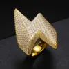 Designer Hot Selling Pass Diamond Tester Lighting Hip Hop 925 Sterling Silver VVS Moissanite Iced Out Jewelry Flash Men Ring