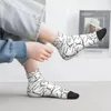 Chaussettes pour hommes Hip Hop rétro Feynman diagrammes fou été unisexe mathématiques Harajuku sans couture imprimé drôle nouveauté Happy Crew chaussette garçons cadeau