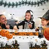 Tanta de mesa Halloween Castelo de abóbora Retângulo Toleta de férias Decorações de festa reutilizáveis Tonela à prova d'água Decoração de mesa de cozinha Y240401uclo