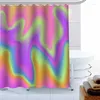 Douchegordijnen Aangepaste tekst Holografische achtergronden Decorgordijn Waterdicht Schimmelbestendig Bad Polyester Stof Badkamer